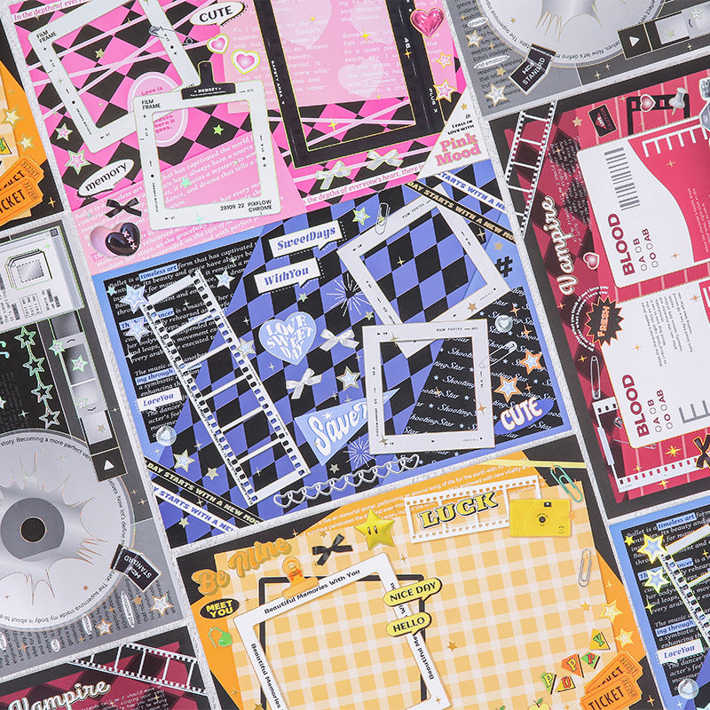 10 Sheets of Assorted Stylish Background Borads for Ita Bag